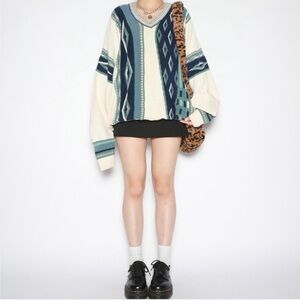 Vintage Grandpa Coogi Style Knit Sweater